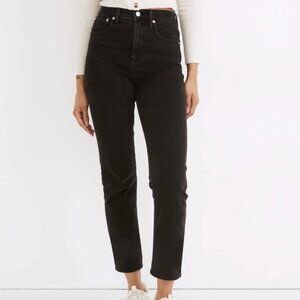 Madewell Petite Classic Straight Jeans (Size 29P), Dark Grey